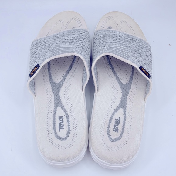 Teva Terra-float 2 Knit Slide Bright White Color Sandals Size 7 USA - Picture 5 of 11